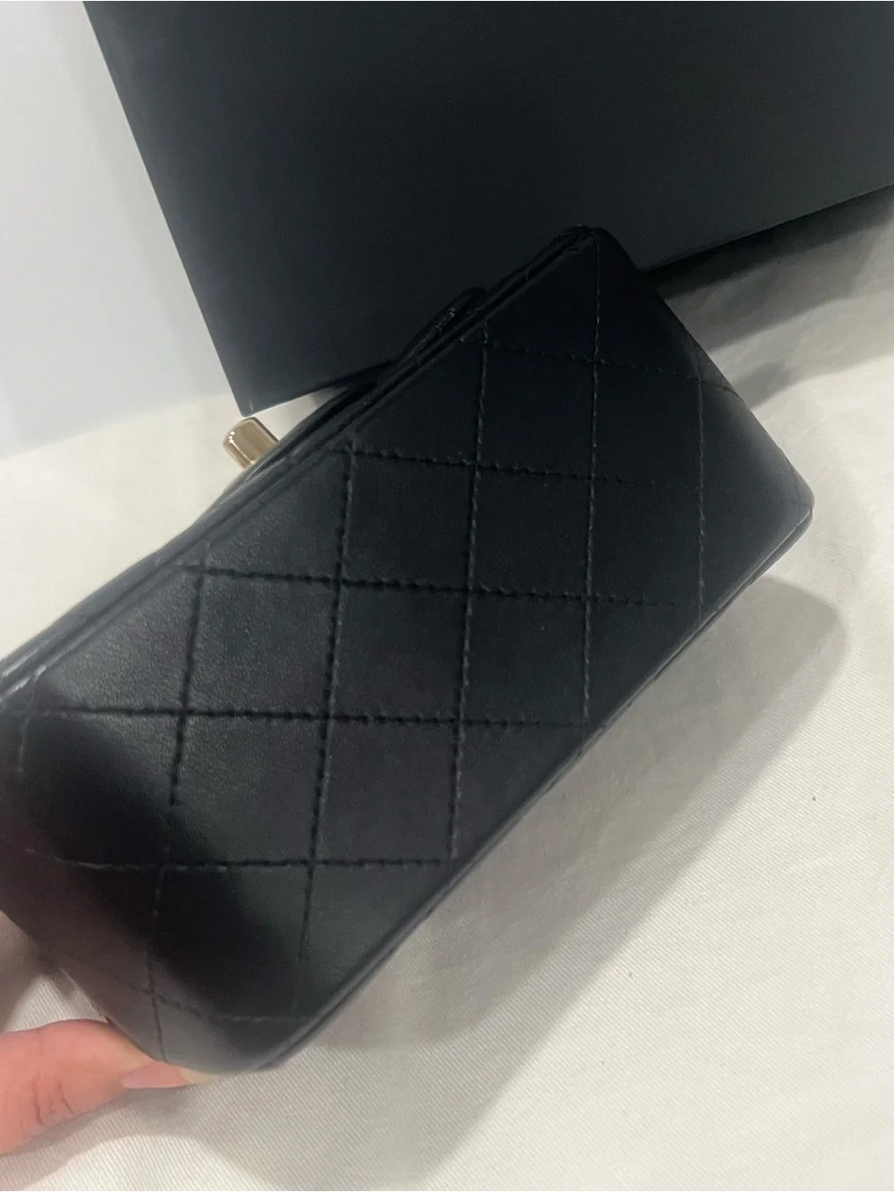 Chanel Classic Square Mini Rectangular Flap Black GHW